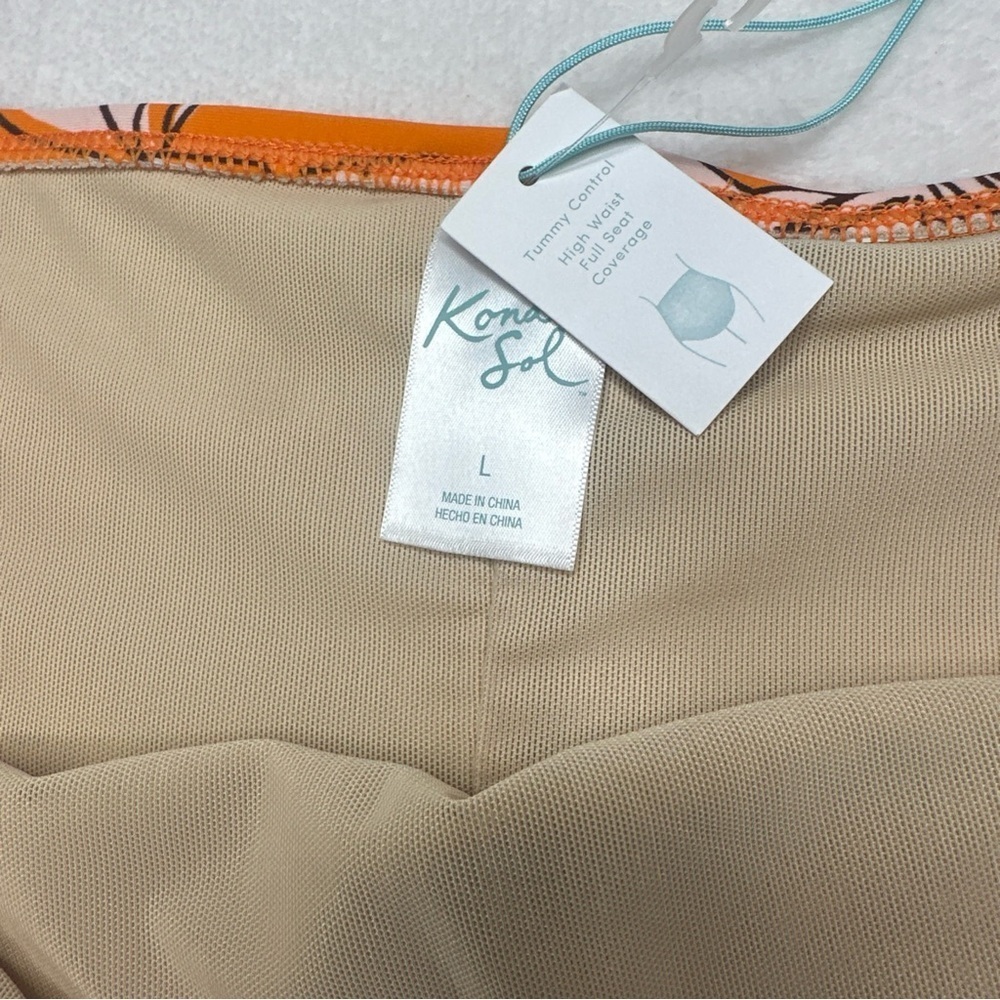 Kona Sol Women's High Waist Full Seat Coverage Bikini Bottom Size L (12-14) - Picture 5 of 11